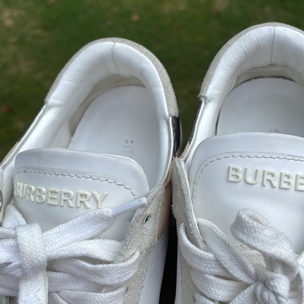 Burberry Leather, Suede and House Check Men's Leather Sneakers Size 40.5… - Picture 7 of 15